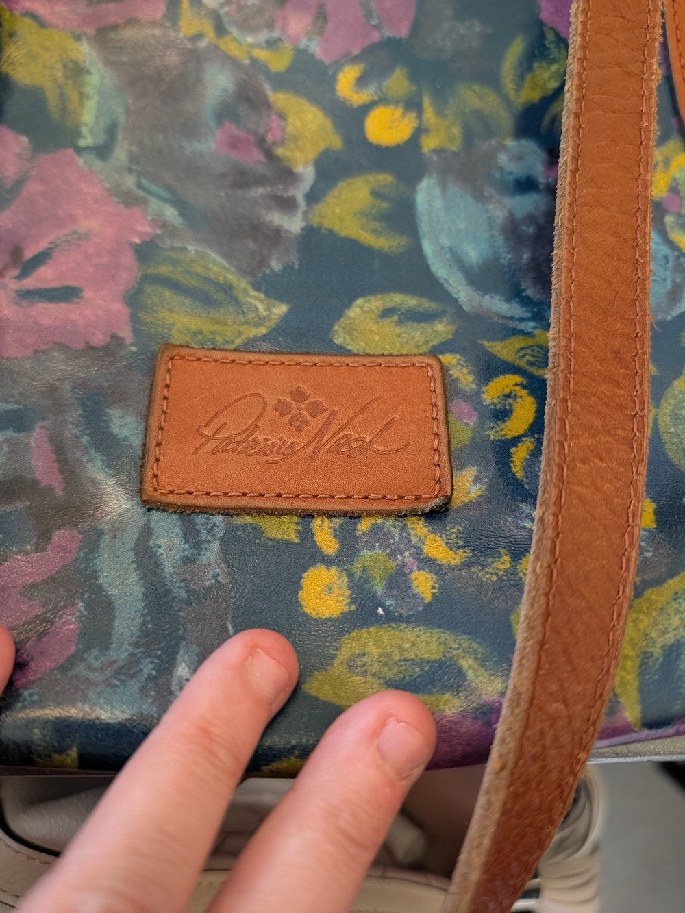 PATRICIA NASH Limited Edition Floral Tote Brown Leather Straps Luxury Brand - Picture 5 of 17